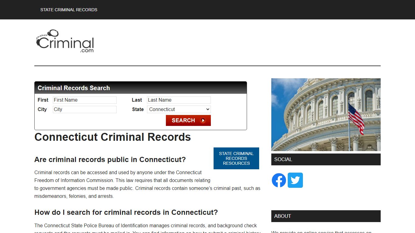 Connecticut Criminal Records